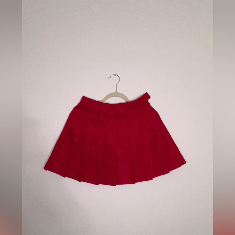 AMERICAN APPAREL PLEATED RED TENNIS SKIRT